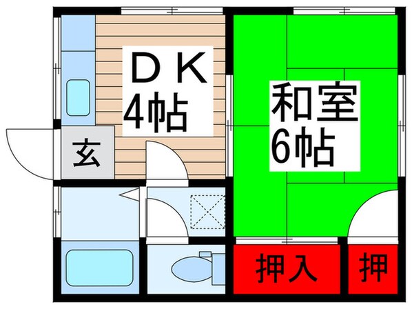 スカイコートの物件間取画像